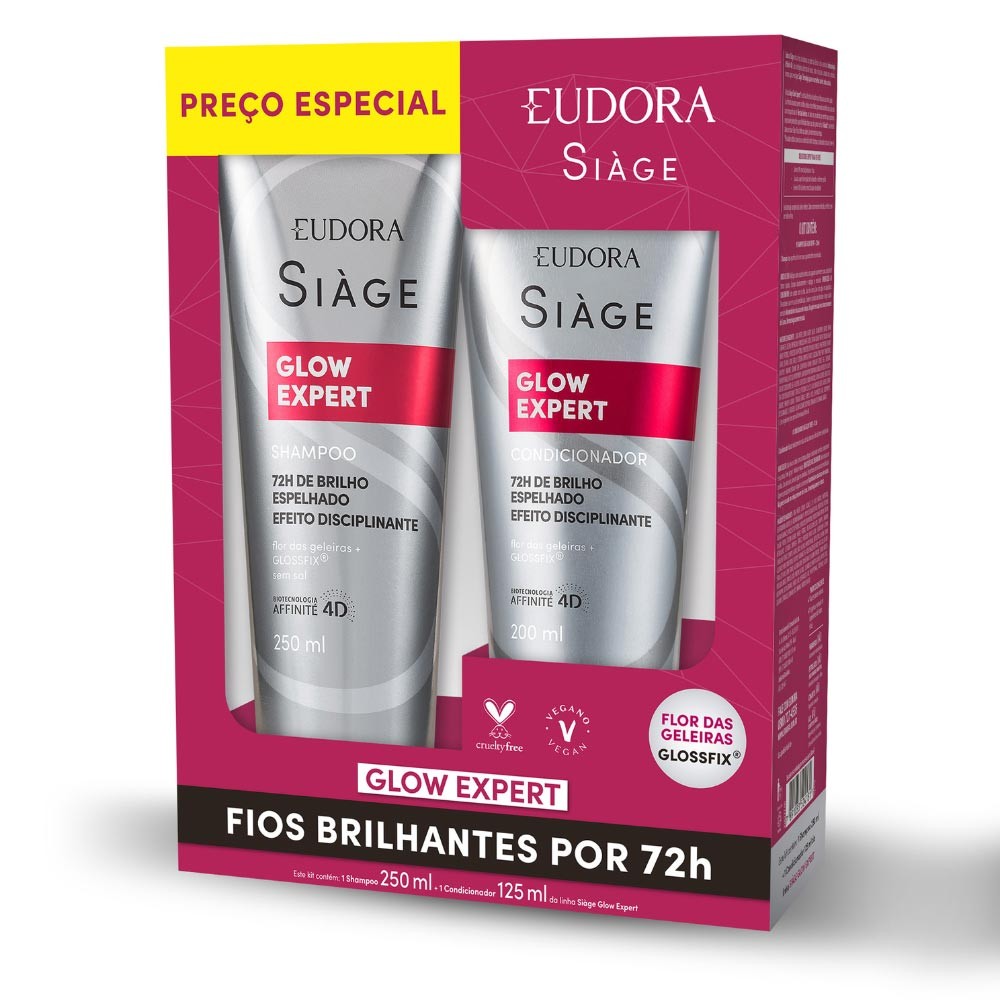 Kit Siàge Glow Expert Shampoo 250ml e Condicionador 125ml - Beauty