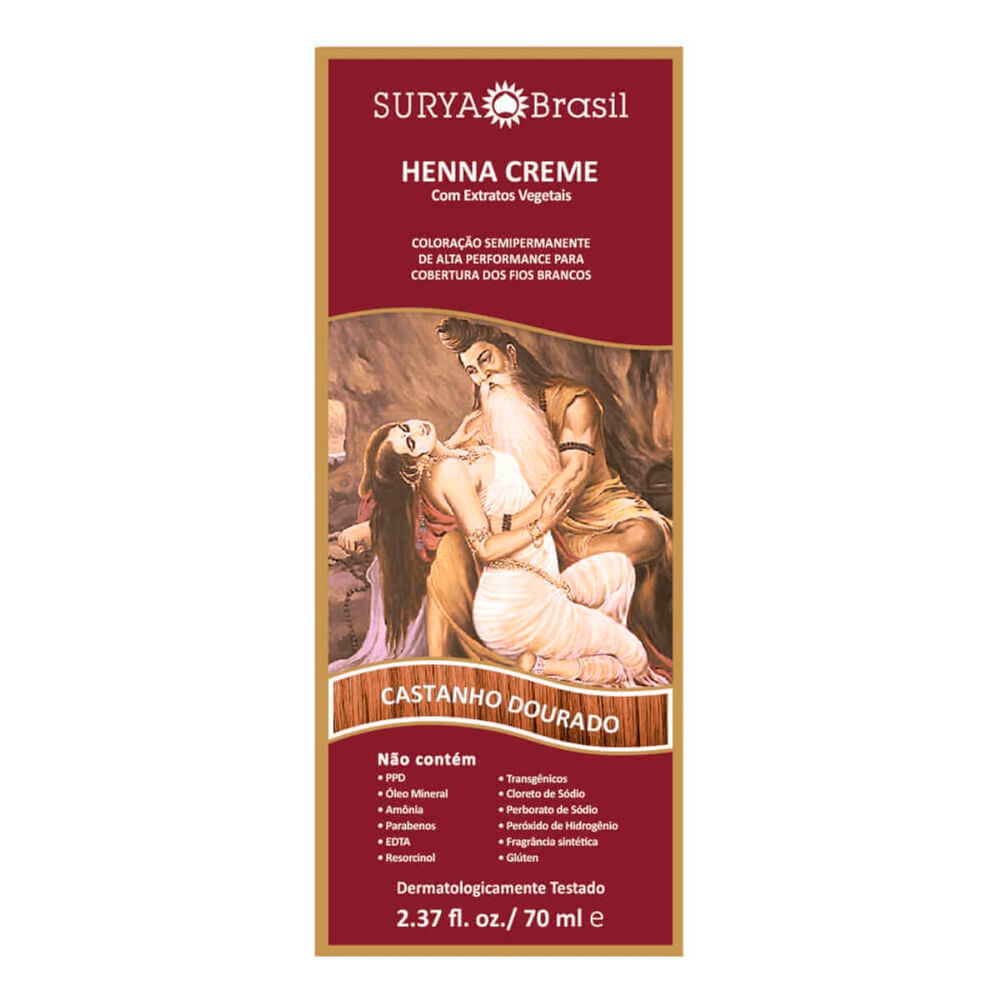 Henna Creme Surya Brasil Castanho Escuro Kit - Beauty