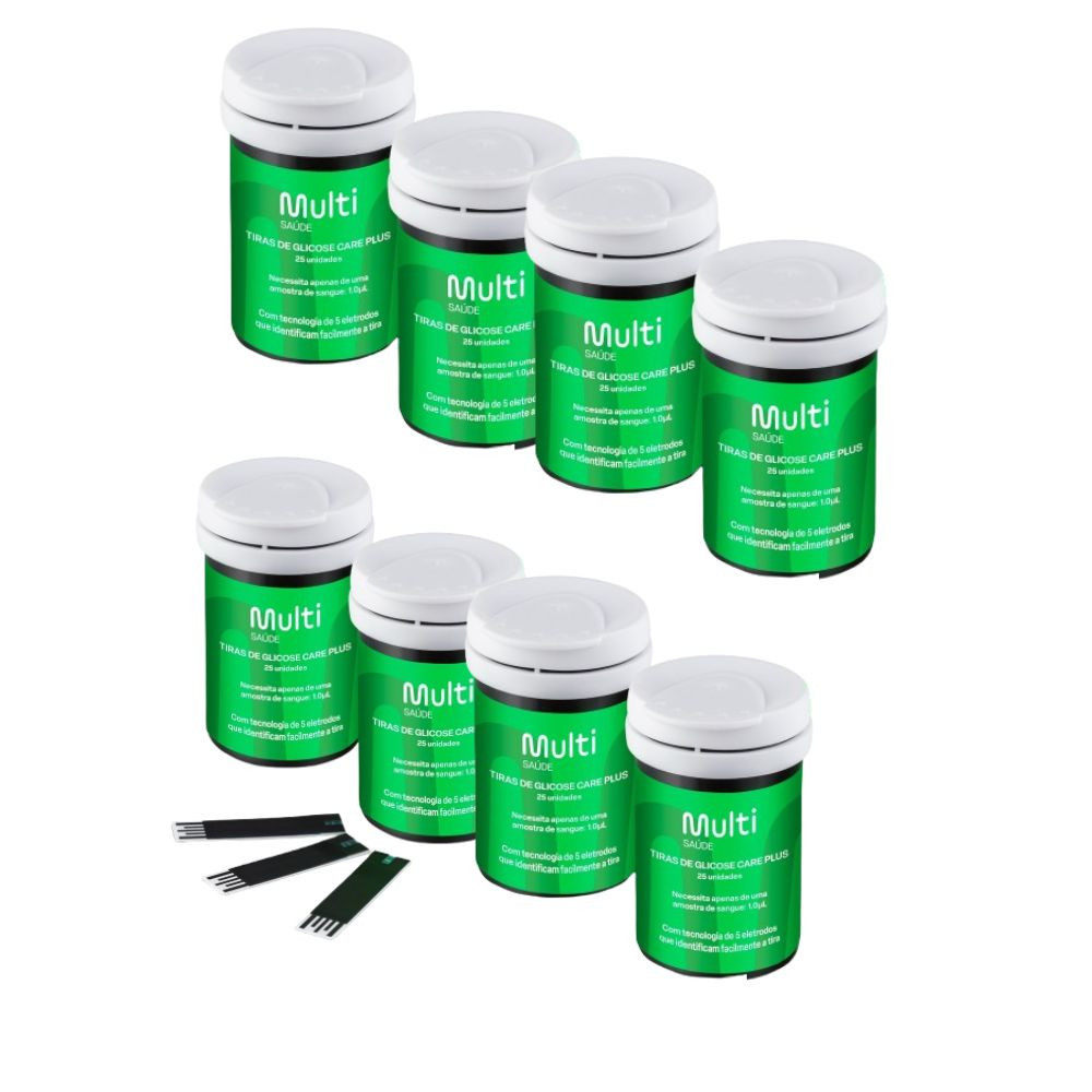 Kit 200 Tiras de Glicemia Care Plus Multi Saúde - HC4891K em Oferta na Shopee