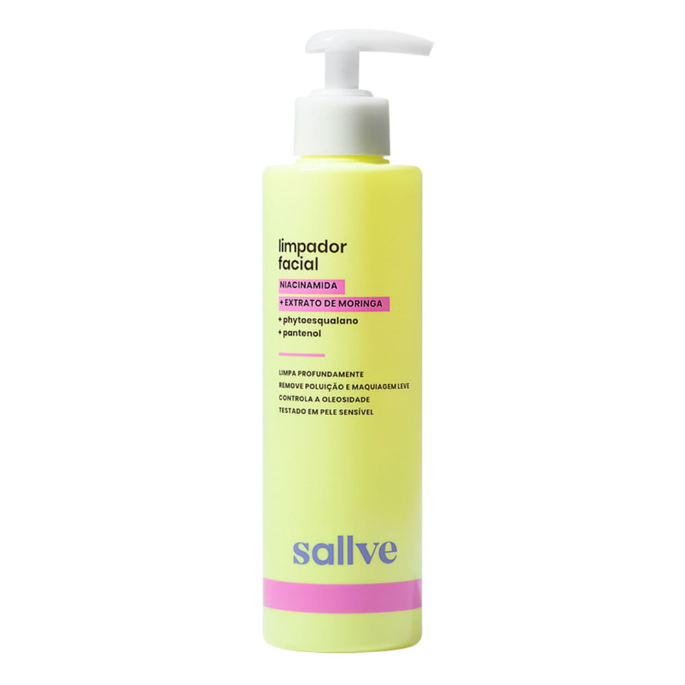 Limpador Facial Sallve Niacinamida e Extrato de Moringa 300ml - Beauty