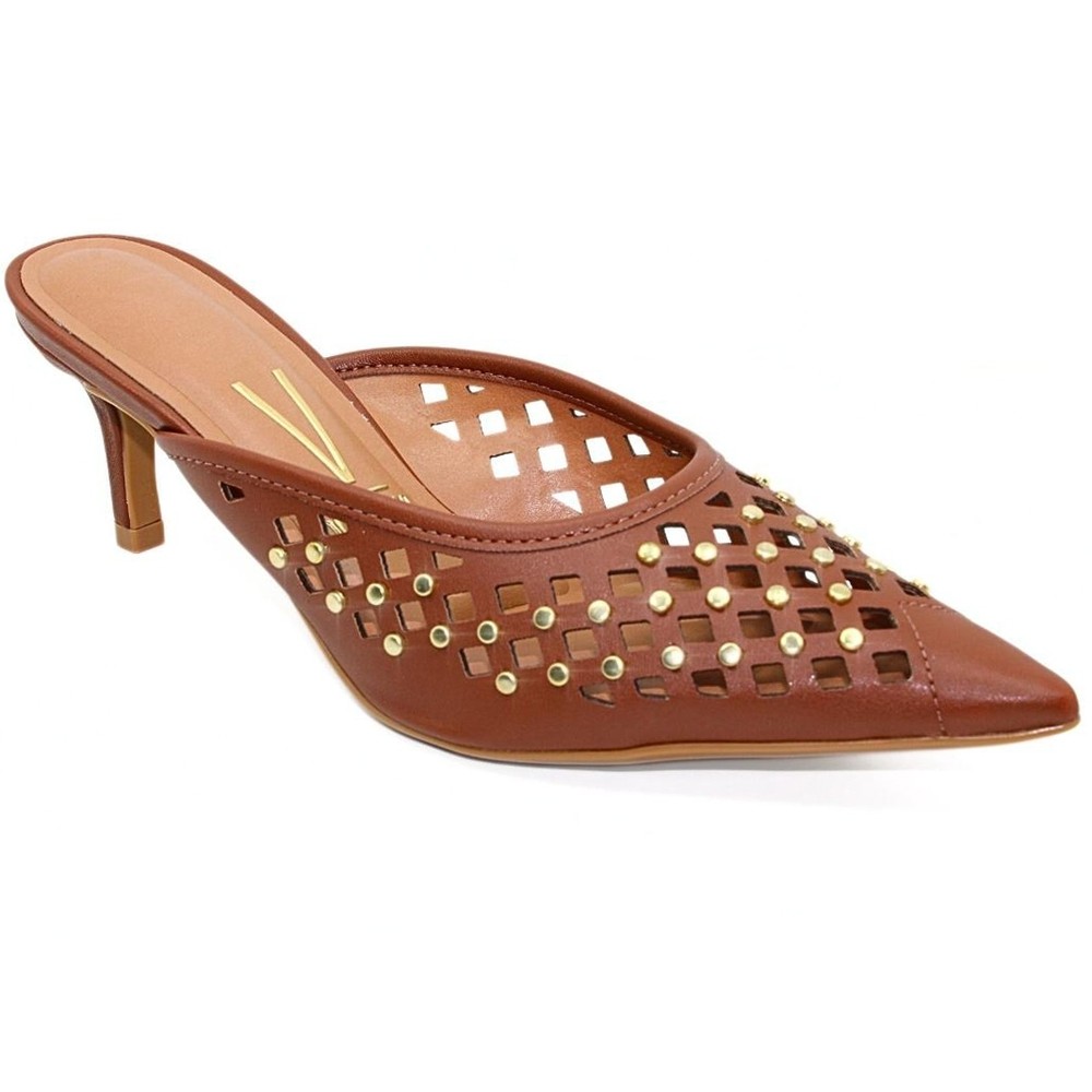 Tamanco Mule Vizzano Apliques Salto Baixo em Oferta na Shopee