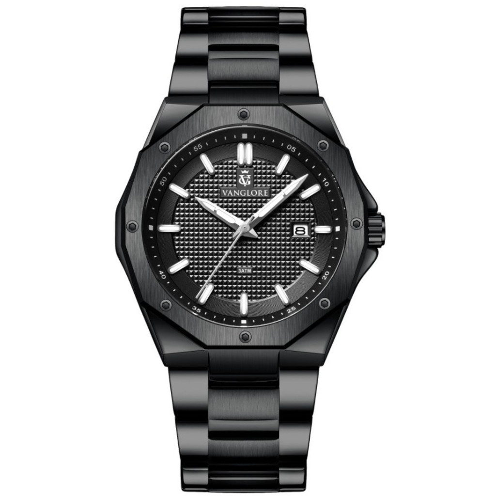 Relógio Masculino Vanglore Legacy Mostrador Octogonal 42mm Ponteiro Luminescente Calendário Data