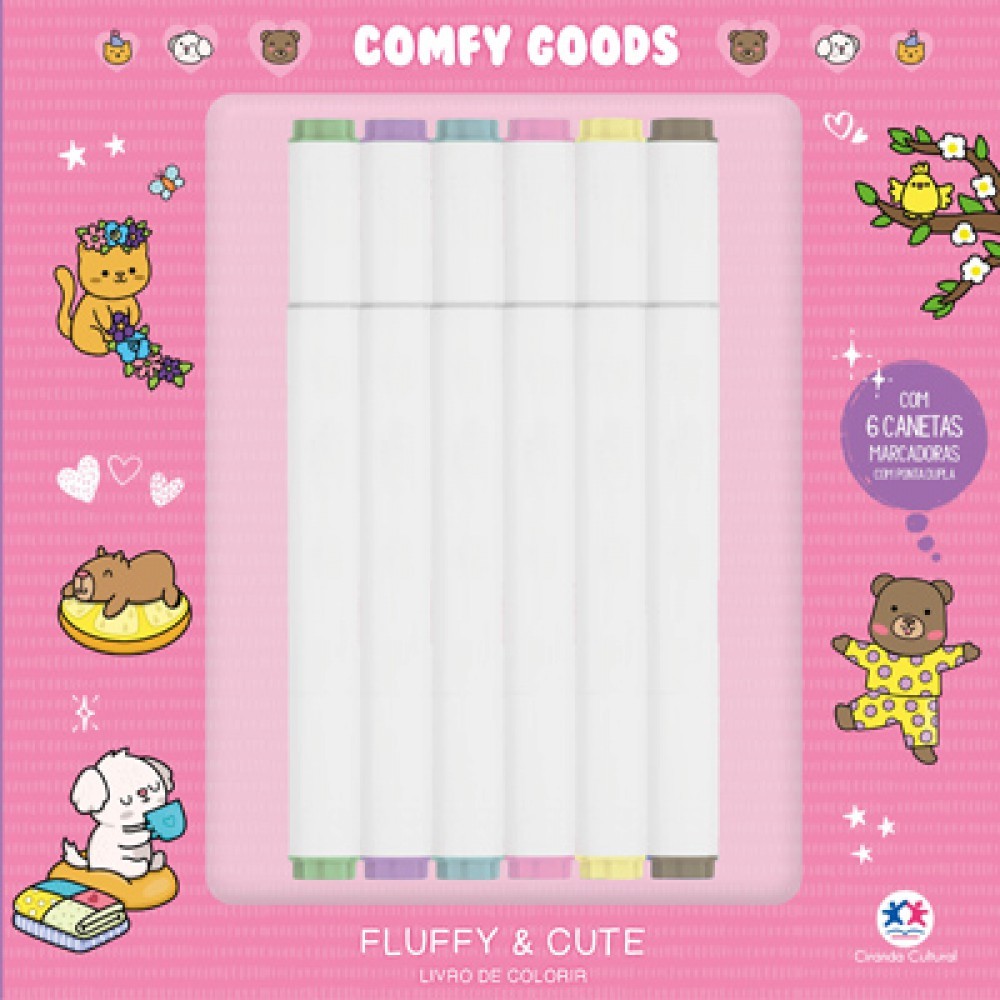 Livro Fluffy and Cute - Para Colorir com Canetinhas
