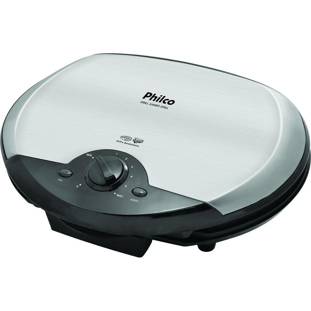 Grill e Sanduicheira Philco STEEL N Com Controle de Temperatura