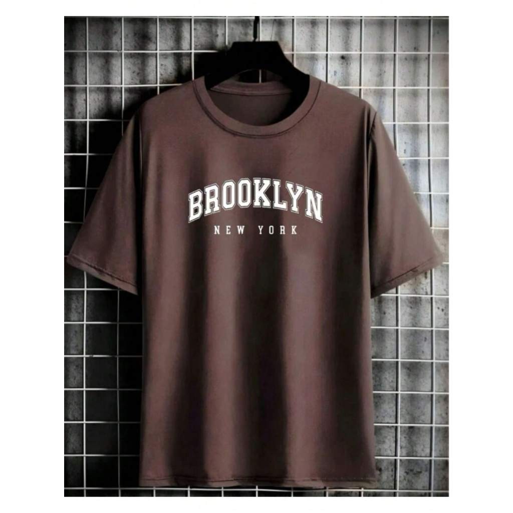 Camiseta Masculina Brooklyn New York Elegante Camisa Estampada Moda Estilosa