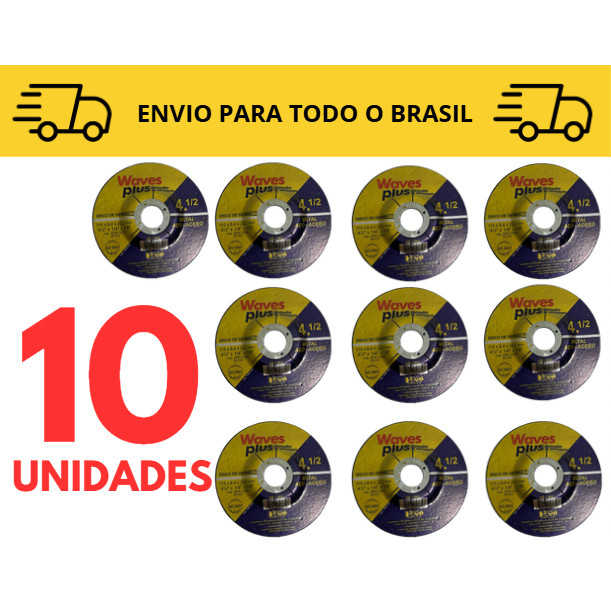 disco de corte desbaste Kit 3 a 10 unidades / lixadeira / esmerilhadeira/ disco de corte