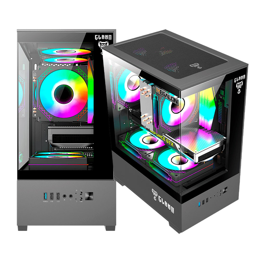 Gabinete Gamer Aquario Megalon 4 Fan mAtx Mini-ITX Clanm