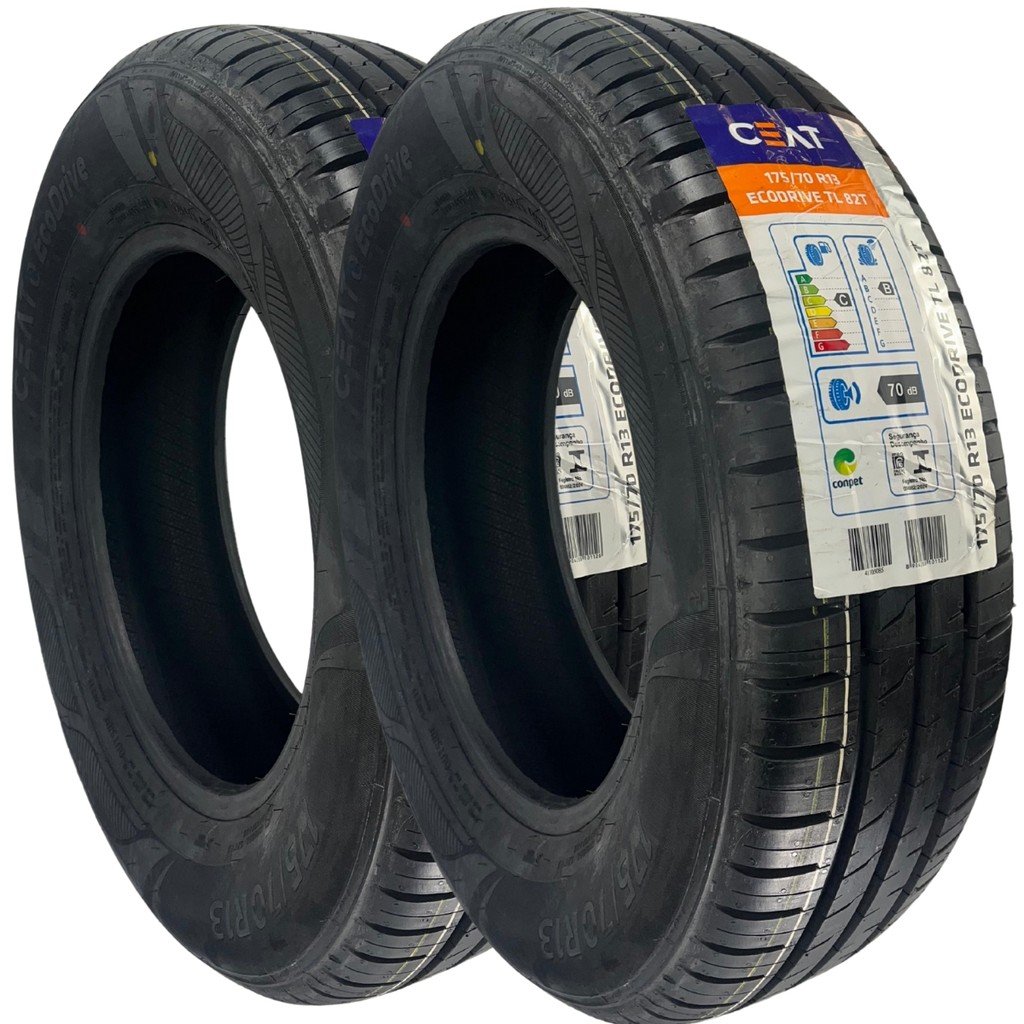 Kit 2 Pneus 175/70R13 Ceat Ecodri 82T Aro 13 Passeio Carro Novo Original Inmetro Garantia SC em Oferta na Shopee