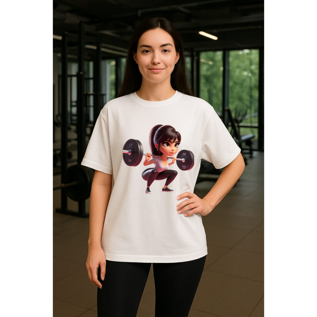 Camiseta Feminina Streetwear Camisa Academia Moda Treino Blogueirinha Gym  T-shirt 100% Algodão