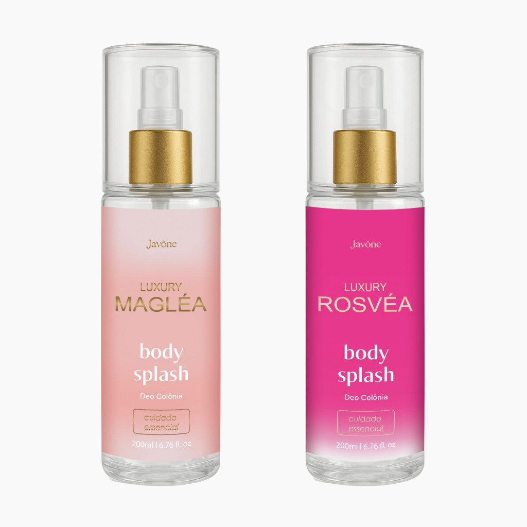 Kit 2 Body Splash Magléa + Rosvéa Luxury Javône | Fragrâncias Doces e Icônicas | Qualidade, Encanto, Envio Imediato