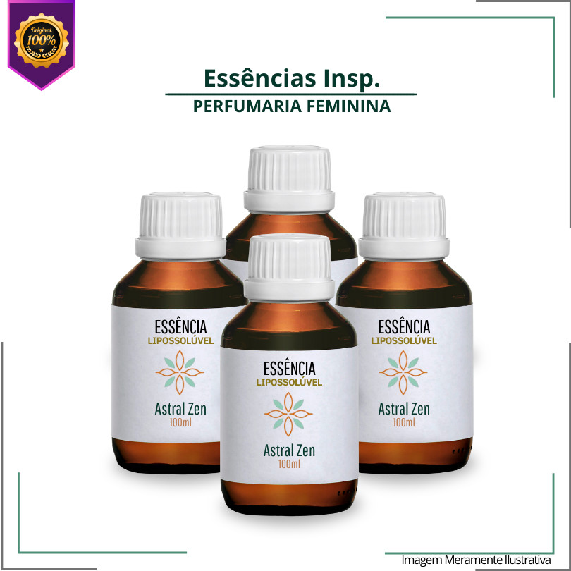 Kit 4 Essências Perfumaria Fina Feminina 100ml Vollmens Premium Artesanal / Perfumaria