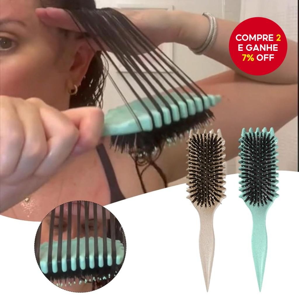 Escova De Estilo Portátil Elástica Macia Lavável Pente De Massagem De Dente Macio Adequado...