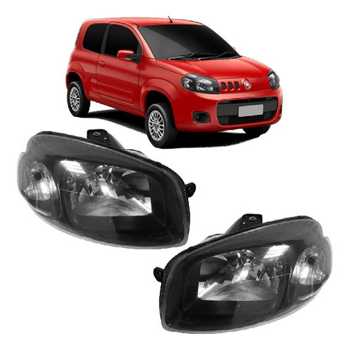 Par Farol Uno Vivace Way 2010 11 12 13 2014 Máscara Negra em Oferta na Shopee