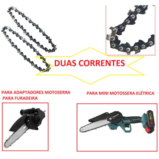 2 (Duas) Correntes para mini motosserra elétrica para sabres de 6 Polegadas. em Oferta na Shopee