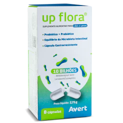 Suplemento Avert Up Flora para Cães e Gatos 8 Cápsulas