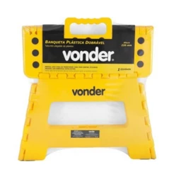 Banqueta Plástica Dobrável, Amarela, Altura 220mm Vonder 3540022001