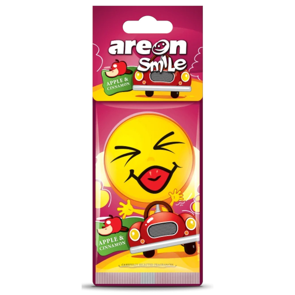 Aromatizante Automotivo Smile Seco Aplle Cinammon Areon