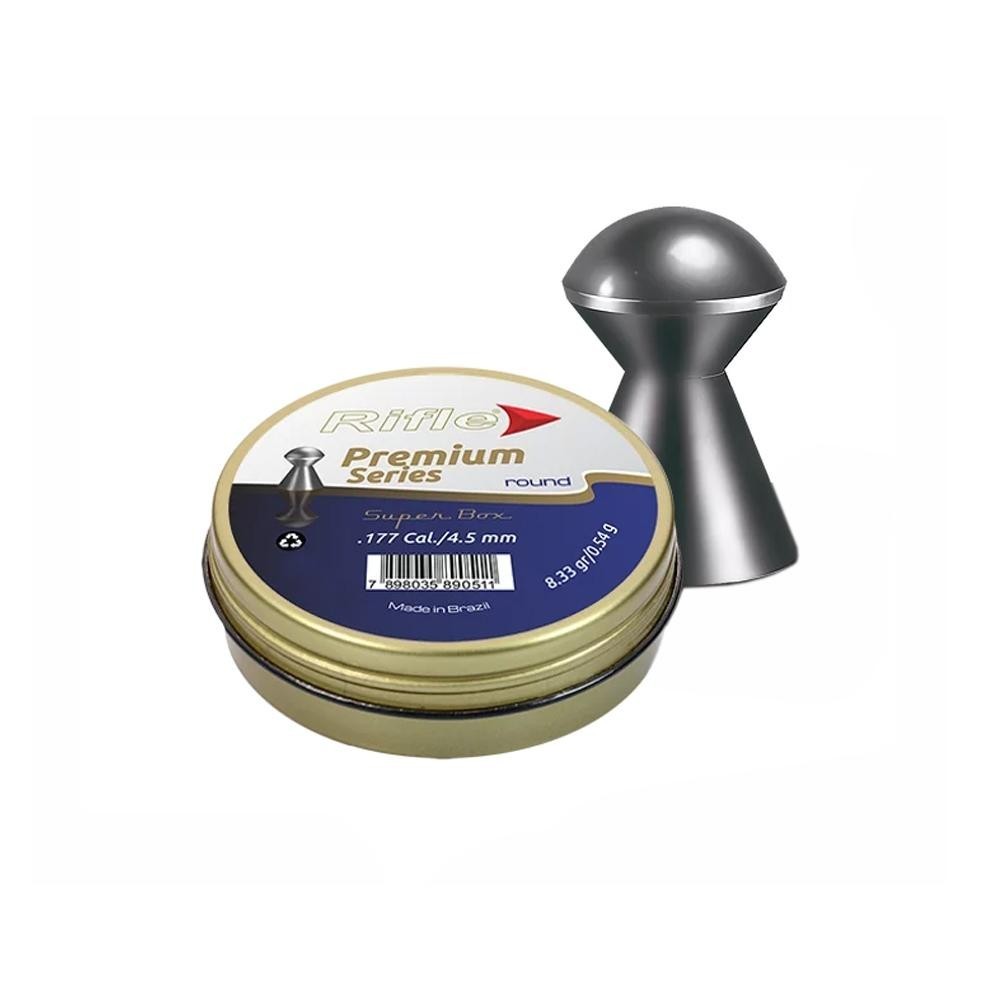 Chumbinho Rifle Premium Series Round 4,5mm - 250 Un - Sports & Outdoors