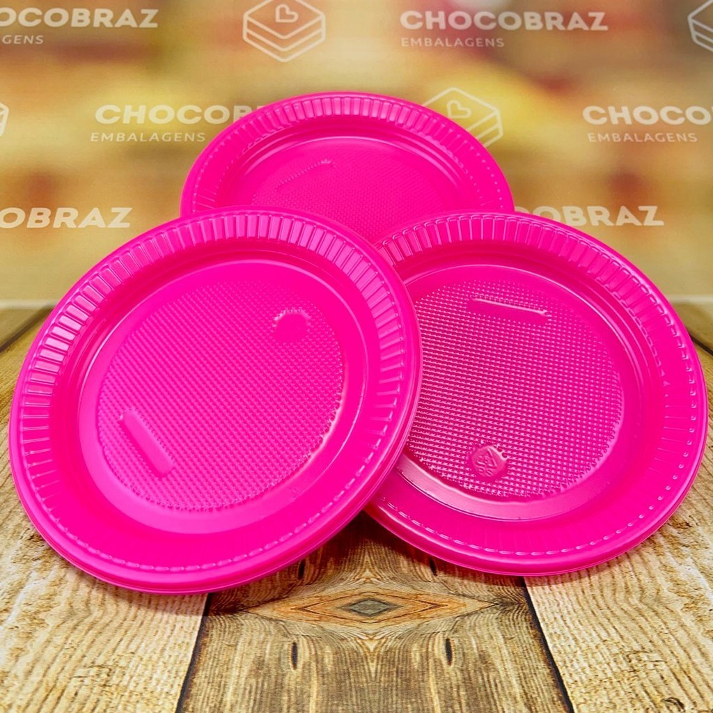 50~250 PRATO 15cm ANIVERSARIO PINK BELLO FESTA em Oferta na Shopee