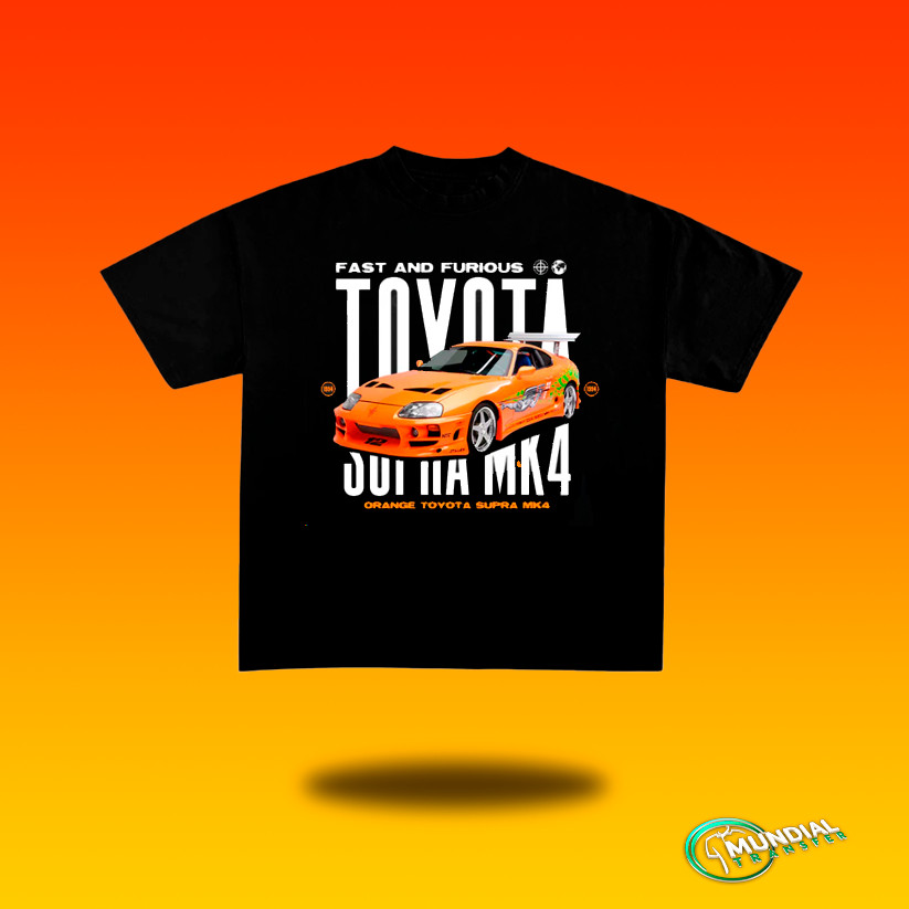 Camisa Camiseta Estampada  Toyota Supra MK4 Fast & Furious Premium Leve Algodão