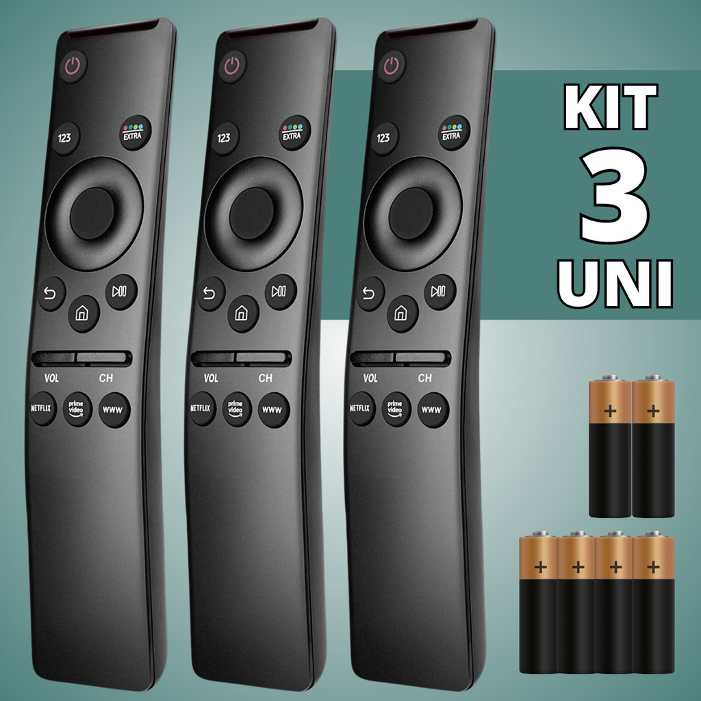 Kit Controle Remoto Compatível Com Samsung Botões Atalho Netflix Amazon - Escolha Seu Kit
