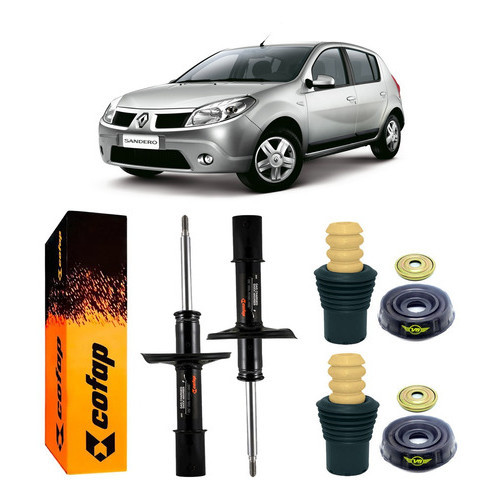 Par Amortecedor Dianteiros Cofap + Kit Sandero Logan  2007 2008 2009 2010 2011 2012 2013 em Oferta na Shopee