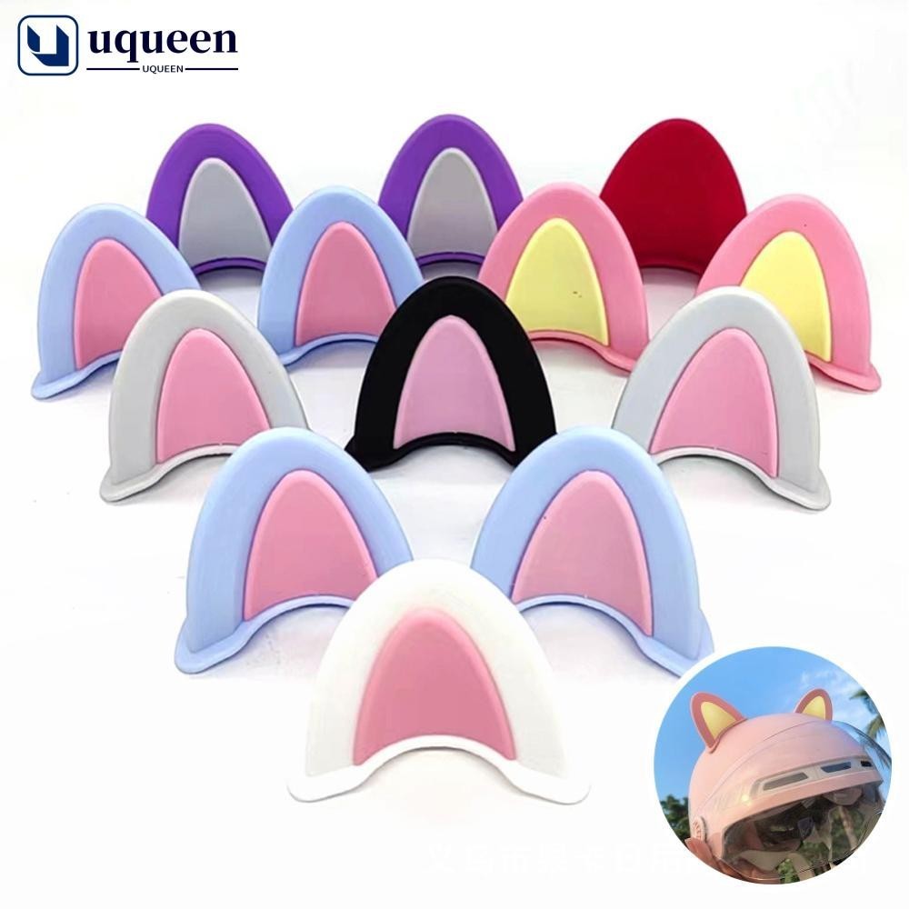UQUEEN 2Pcs Capacete Fofo De Motocicleta Orelhas De Gato Motocross Acessórios De Estilo Decroation V2Y2 em Oferta na Shopee