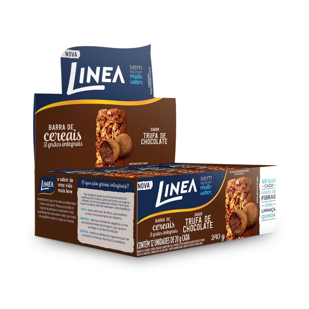Caixa 12un Barra De Cereais Trufa Chocolate Linea 20G
