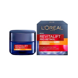 Creme L'oreal Paris Revitalift Pro-Retinol Cuidado Diurno FPS20 Antirrugas 49g em Oferta na Shopee
