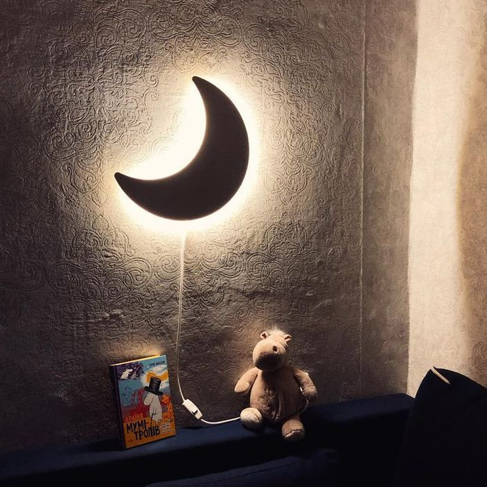 Luminária Lua LED Abajur Decorativo Luminosa para Quarto Infantil