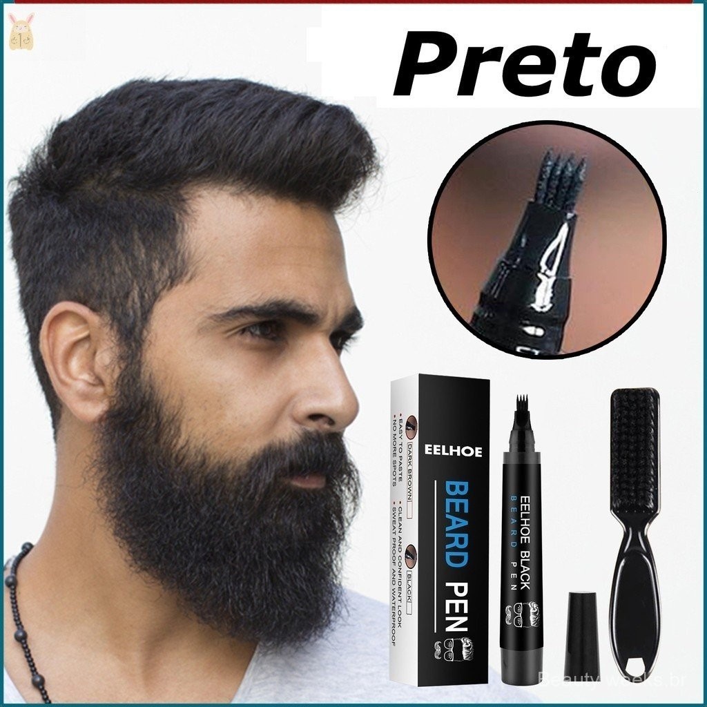 Kit de caneta de preenchimento para barba Lápis de barba à prova d'água