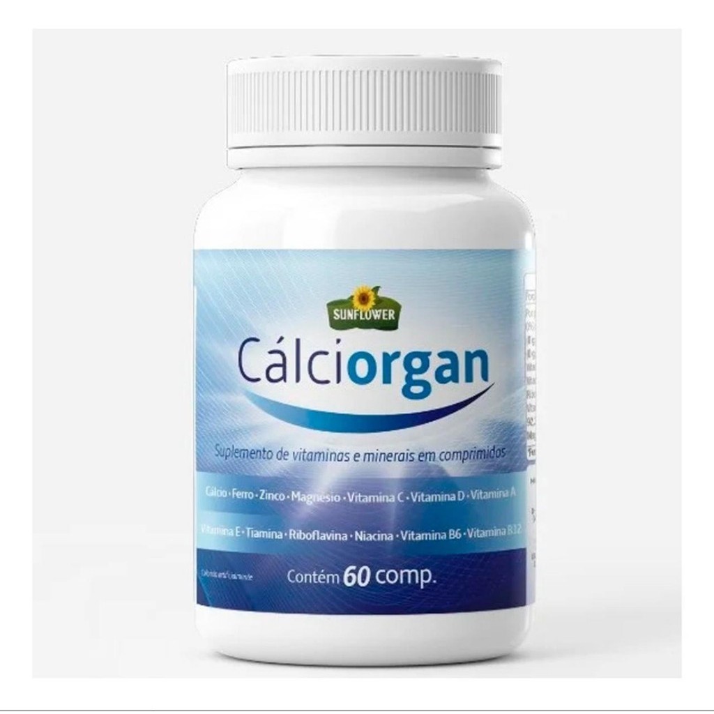 Cálcio Magnésio Vitamina D E Minerais - Calciorgan 60 Comp.