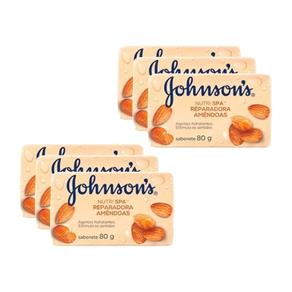Kit Sabonete Johnson's Amêndoas 80g c/6un - Beauty
