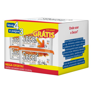 Kit Pack Leve 4 Pague 3 Antimofo Secar Natural 80g - Desumidificador em Oferta na Shopee