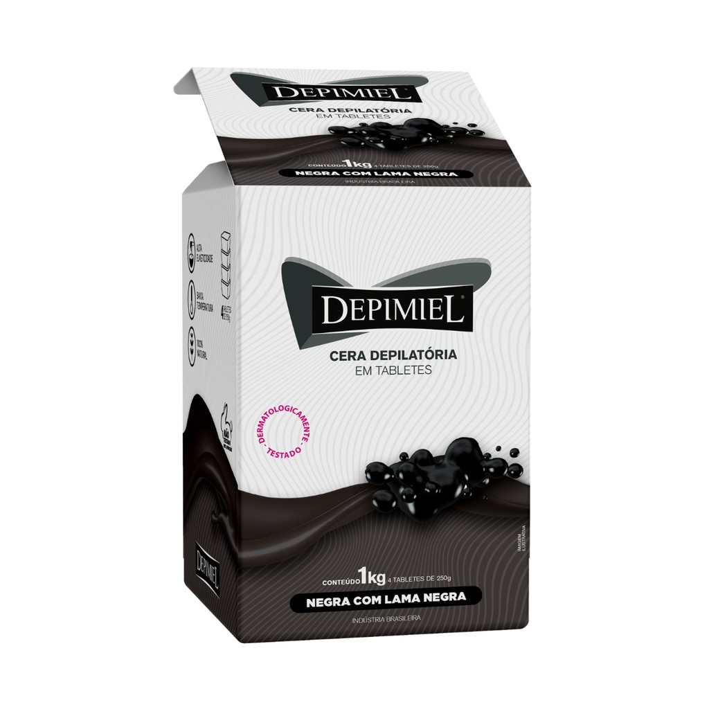 Cera Depilatória Tabletes Lama Negra Depimiel 1kg