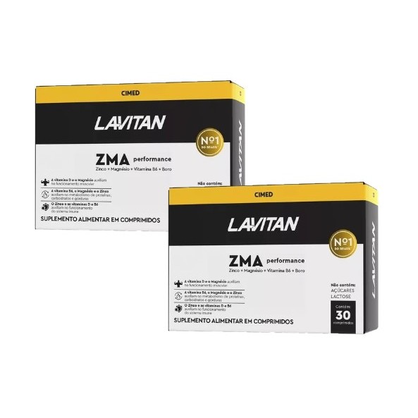 Kit 2x Lavitan ZMA Performance Com 30 Comprimidos - Cimed