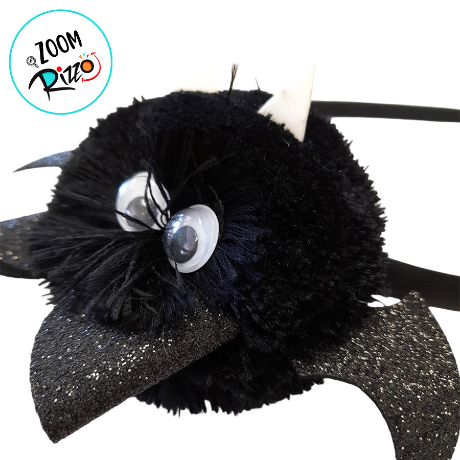 Tiara Pompom Morcego - Preto - 1 unidade - Rizzo · foto 2