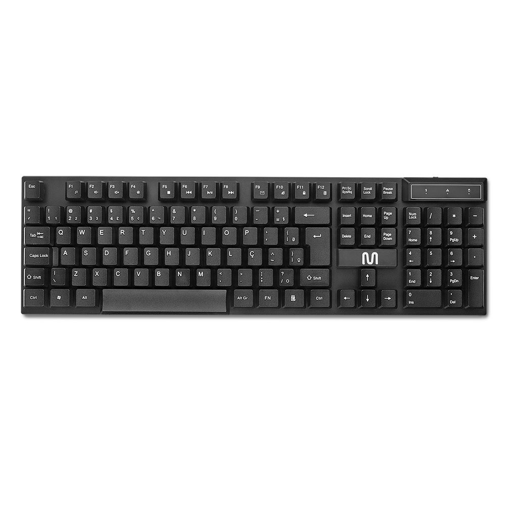 Teclado sem Fio Slim Conexão 2.4ghz USB 12 Teclas Multimídia Preto Multi - TC299 - Computers & Accessories