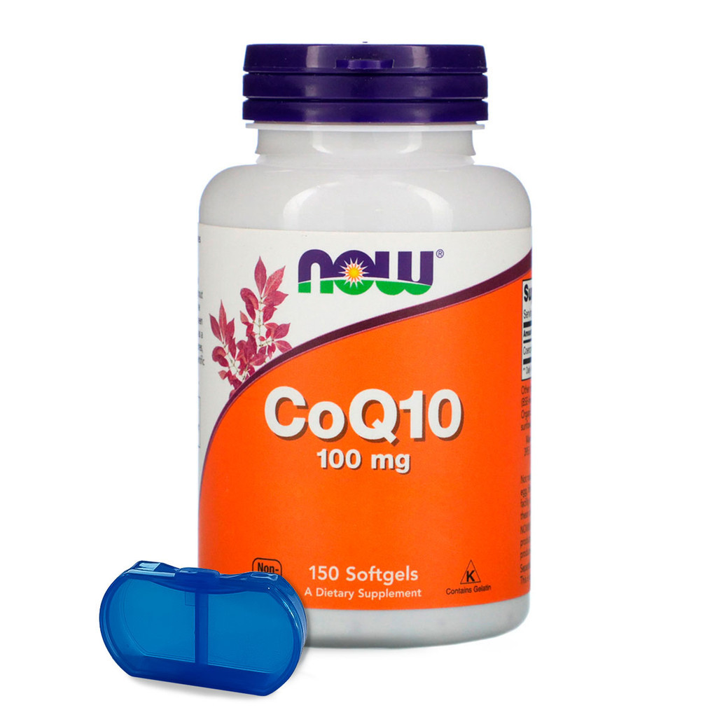 Coenzima CoQ10 Now Foods 100mg 150 Softgels + Porta Cápsulas em Oferta na Shopee