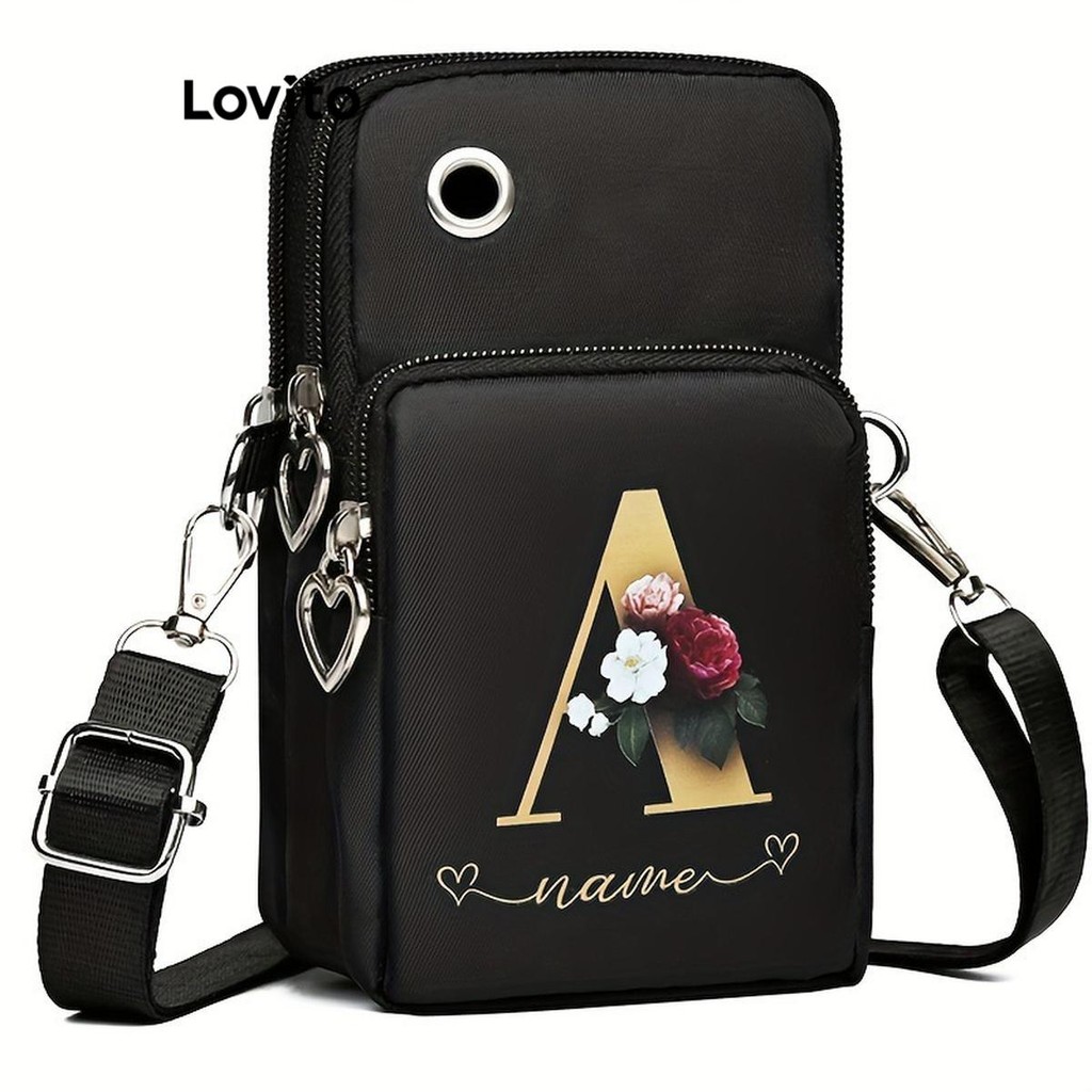 Lovito Casual Simples Padrão Vintage Bolsa para Mulheres LFA45193 - Women Bags
