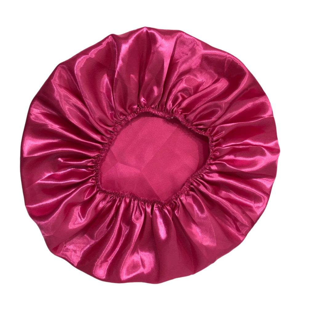 Touca de Cetim Antifrizz Tamanho G para uso com Tranças cabelo cacheado