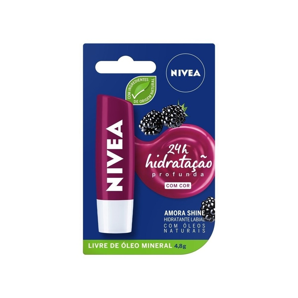 Protetor Labial Nivea Amora Shine 4,8g em Oferta na Shopee