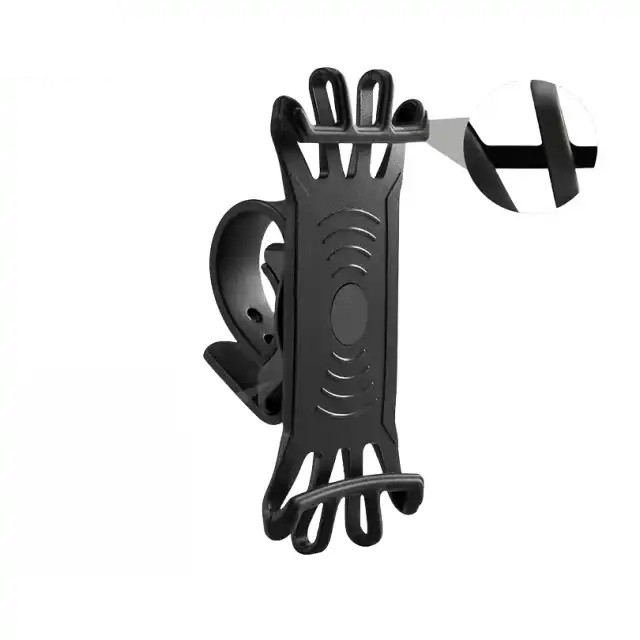 Suporte de telefone móvel de silicone de bicicleta de boa qualidade, suporte de telefone móvel de 360 graus de rotação