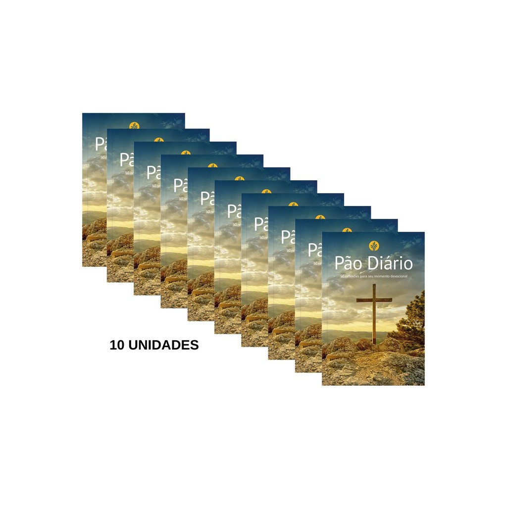 Kit 10 Livros Pão Diário | 90 reflexões para seu momento devocional | Capa Cruz | Publicações Pão Diário