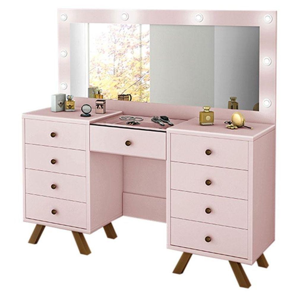 Penteadeira Camarim Mila Rose - Luapa Móveis em Oferta na Shopee