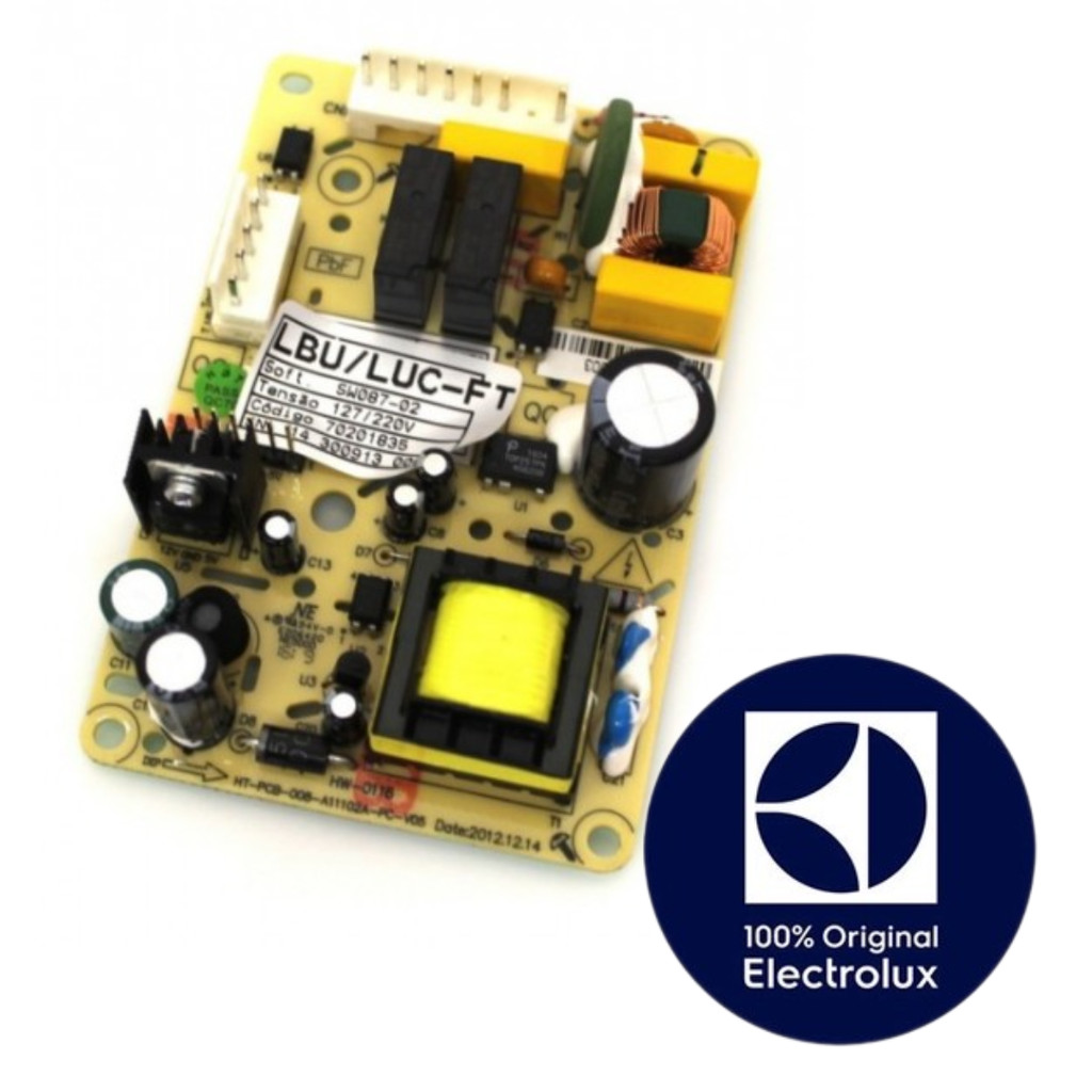 PLACA FONTE LBU15/LBU16/LUC10 - LAVADORA TOP LOAD ELECTROLUX ORIGINAL (BIVOLT)-OB
