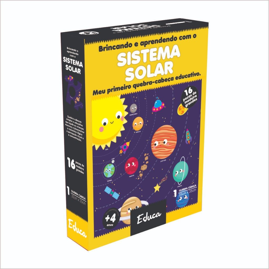 Quebra-cabeça Infantil Educativo Conhecendo Os Planetas Sistema Solar Educativo  Pedagógico Didático