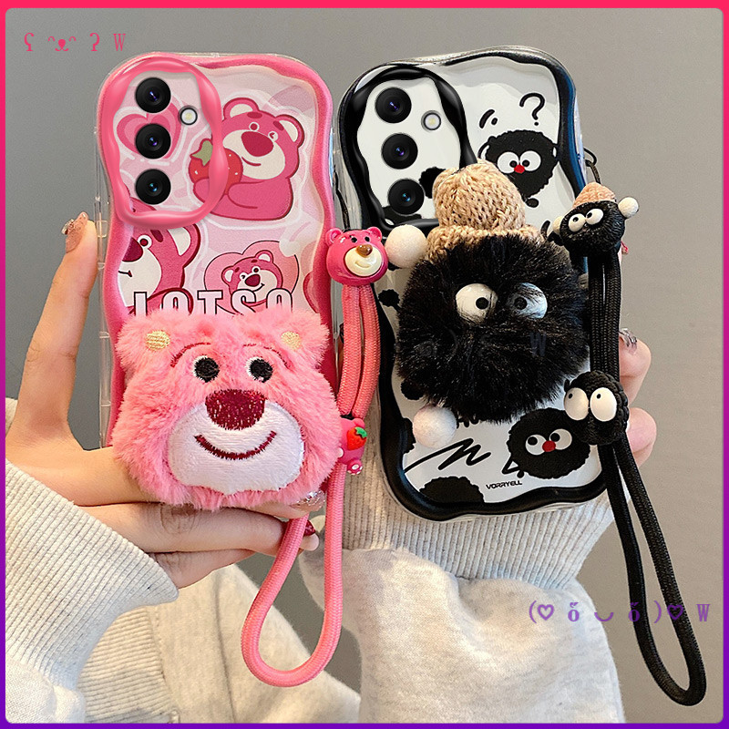 Capa Para Samsung A55 A54 A53 A52 A52S A51 A50 A30S A50S A35 A34 A33 A32 4g 5g 3D Boneca De Pelúcia Winnie the Pooh Paca