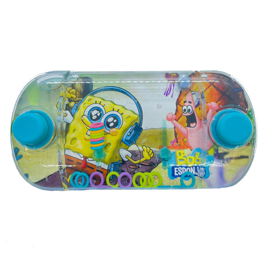 Mini Brinquedo Jogo Argola de Mão Bob Esponja - Azul - 1 unidade - Rizzo - Mom & Baby