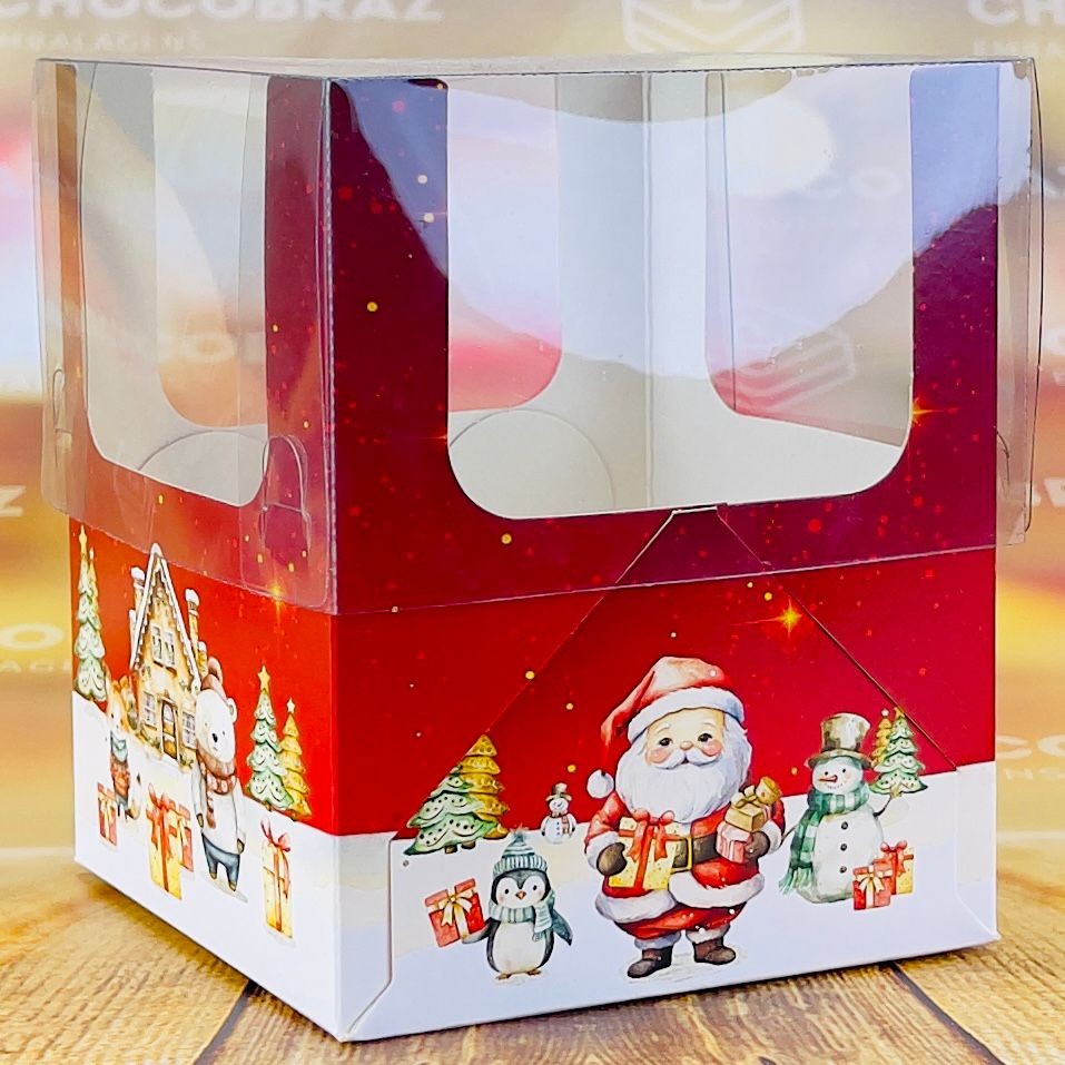 5 CAIXA MINI PANETONE ENCANTO - NATAL ENCANTADO ID5190 (NATAL IDEIA 2025) (CHOCO)